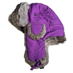NWT Mad Bomber Women’s Purple Fur Hat. Size Large